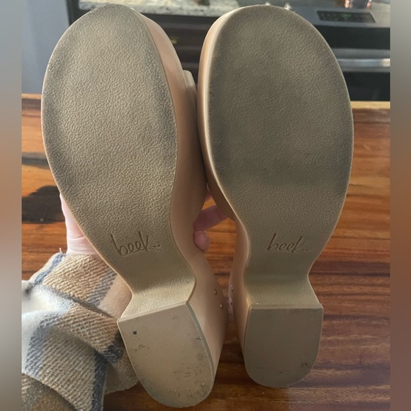 BEEK Prinia Platform Heeled Leather Sandals in Nude Tan | US Size 10 - Picture 6 of 6